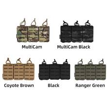 Tactical LSR 5.56 Mag Pouch Triple Magazine Pouch Carrier Military Airsoft  M4  Laser Cut MOLLE Clip Bag 2024 - buy cheap