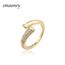 Cmoonry простые геометрические серьги кольцо для женщин женские кольца на палец романтический подарок на день рождения для подруги модный камень циркон ювелирные изделия 2024 - купить недорого