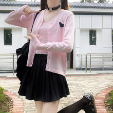 Suéter de malha feminino com decote em v, manga longa, blusas de malha pretas, rosa, outono, lindo, amor, mulheres, blusa, 2020 2024 - compre barato