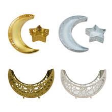 Bandeja de comida Eid musulmán, bandeja de servicio innovadora Eid Mubarak Moon Star, vajilla, almacenamiento de alimentos, decoración islámica musulmana 2024 - compra barato