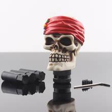 Ручка переключения передач, красный головной платок, в стиле черепа, универсальная 2024 - купить недорого