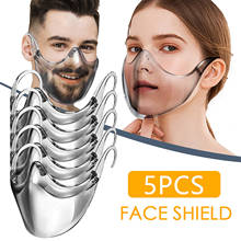 Mascarilla facial reutilizable para Halloween, máscara protectora transparente y duradera, de plástico, 5 unidades 2024 - compra barato