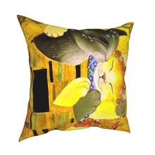 Gustav Klimt Art Cat Pillow Case Home Decorative Cushions Throw Pillow for Sofa Polyester Double-sided Printing Creative 2024 - buy cheap