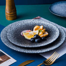 Platos de cena de cerámica, vajilla de estilo japonés para fruta, ensalada, carne, platos de comida, accesorios de cocina, bandeja de porcelana para el hogar 2024 - compra barato