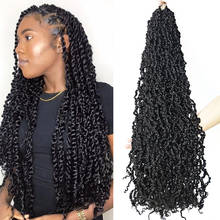 Passion Twist-extensiones de cabello para trenzas africanas, mechones rizados ombré sintéticos, trenzados de ganchillo, 18 y 28 pulgadas 2024 - compra barato