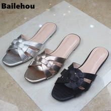 Bailehou Big Size 36-41 Women Slippers Luxury Brand Slides Summer Outdoor Beach Flip Flops Slip On Flip Flop Ladies Casual Sanda 2024 - buy cheap