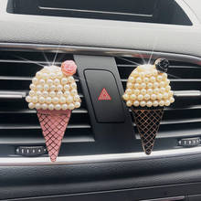 Car Decoration Ornaments Cute Ice Cream Fresh Air Auto Parts Car Perfume Spice Diffuser Car Aromatherapy Hairpin 2024 - buy cheap