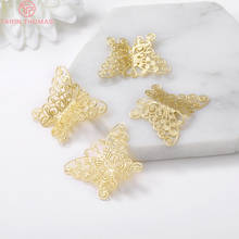 (1380)6PCS 35x26MM Hole 1MM 24K Gold Color Brass Butterfly Charm Pendants High Quality DIY Jewelry Making Findings Accessories 2024 - buy cheap