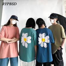 Men Flower Colorful Tshirts 2020 Summer T shirt Women Floral T shirt Casual Short Sleeve Korean Japanese Streets Hip Hop T shirt 2024 - buy cheap