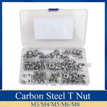 100pcs M3 M4 M5 M6 M8 Carbon Steel T Nuts Captive Pronged Tee Nuts Blind Nuts Zinc Plated Metric Assortment Kit 2024 - buy cheap