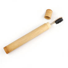 Cepillo de dientes de carbón de bambú orgánico suave, respetuoso con el medio ambiente, cuidado bucal, portátil, de viaje, caja de almacenamiento, tubo de cepillos de dientes 2024 - compra barato