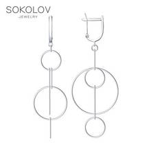 SOKOLOV drop earrings in silver fashion jewelry 925 women's male, long earrings 2024 - buy cheap