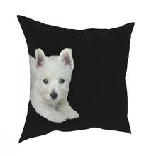 West Highland White Terrier Puppy Square Pillow Case Throw Pillow Westie Dog 45*45cm Cushion Covers 2024 - buy cheap