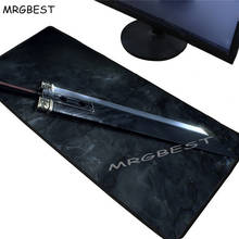 MRGBEST-alfombrilla de ratón grande para ordenador, accesorio de escritorio con borde de bloqueo en línea de Anime, Sword Art, CSGO, Xxl, L 2024 - compra barato