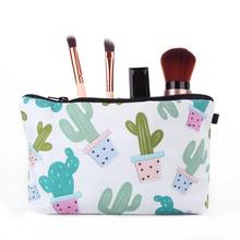 Travel Cosmetic Bag Cactus Makeup Case Women Zipper Hand Holding Make Up Handbag Organizer Storage Pouch Toiletry Wash Bags 2024 - buy cheap