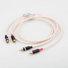 Audiocrast RCA to RCA Cable Hi-end HIFI OFC pure copper silver mixed Audio Wire Cord analogue RCA Cable 2024 - buy cheap