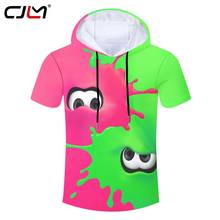 CJLM O Neck T Shirts Male Fashion Short 3D Hooded TShirt Printing Cartoon Red-green Eyes Summer Leisure Big Size Unisex T-shirt 2024 - buy cheap