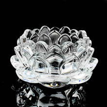 Lotus Flower Crystal Glass Candle Holder Wedding Candlestick Tea Light Holder Xmas Party Dinner Table Centerpieces Home Decor 2024 - купить недорого