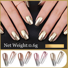 Double Rose Gold Metal Color Nail Mirror Glitter Powder Nail Art Gel Polishing Chrome Flakes Pigment Dust Dazzling Decorations 2024 - buy cheap