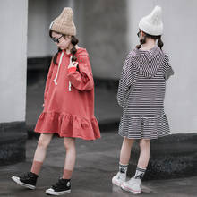 Autumn Striped Baby Girl Dress Cotton Long Sleeve Teen Girls Dress Casual Kids sweatershirt dress Fashion Children Clothing 2024 - buy cheap