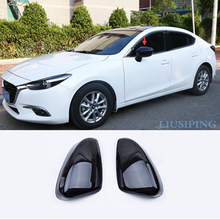Para Mazda 3 Axela 2017-2018 ABS de fibra de carbono lado posterior espejos retrovisor Trim recorte cubierta 2 uds 2024 - compra barato