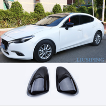 For Mazda 3 Axela 2017-2018 ABS Carbon Fiber black Side Mirrors Rearview Trim Cover Trim 2pcs 2024 - buy cheap