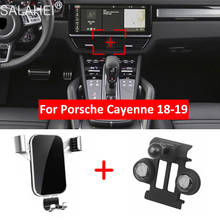 Suporte de celular para porsche cayenne 2018 2019, portátil, montado na saída de ar, estável, berço para telefone móvel 2024 - compre barato