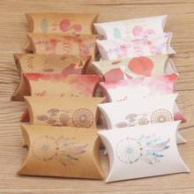 50/100pcs Pillow Shape Kraft Paper Box Candy Box Wedding Favor Gift Boxes Baby Shower Birthday Home Party Christmas Decoration 2024 - buy cheap