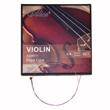 Cordas de violino alice awr11, de alta qualidade, corda core forrada para 4/4 2024 - compre barato