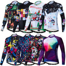 Weimostar-camiseta feminina para ciclismo, manga longa, feminina, 2021, mtb, corrida, top 2024 - compre barato
