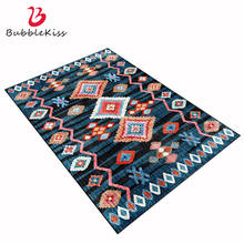 Bubble Kiss Retro Carpets For Living Room Blue Red Geometric Pattern Area Rugs Ethnic Style Home Floor Mats Bedroom Decoration 2024 - buy cheap