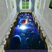 Alfombra 3D de galaxia, universo, Planeta, juego para niños, puente de aventura, decoración para dormitorio, alfombrilla para suelo, cocina, pasillo, sala de estar 2024 - compra barato