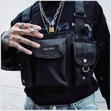 Black Hip Hop Streetwear Military Chest Rig Bag Functional Waist Packs Adjustable Pockets Waistcoat Chest Bags Couple models 2024 - buy cheap