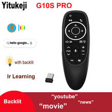 2.4G Wireless Microphone Gyroscope IR Learning for Android Tv Box PC Projector Google Voice Air Mouse Remote Control G10S Pro 2024 - buy cheap