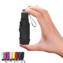Paraguas plegable pequeño para hombre y mujer, sombrilla de bolsillo Anti-UV, resistente al agua, portátil de viaje, 180g 2024 - compra barato