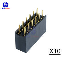 diymore 10PCS/Lot 2X6 12Pin 2.54mm Double Row Female Straight Header Pitch Socket Pin Strip 2024 - buy cheap