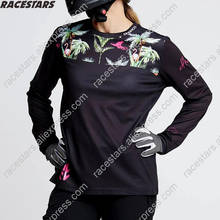 Camisa feminina para ciclismo, camisa para mulheres enduro mtb mountain bike manga comprida 2024 - compre barato