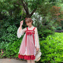 Princess tea party Hanfu element dress preppy style student  retro sweet lolita sets victorian printing kawaii girl loli cos 2024 - buy cheap
