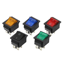 5Pcs KCD4 Rocker Switch Power Switch Self-Lock 2 Position 4 Pins With Light 15A 250VAC/20A 125VAC 32*25mm 2024 - buy cheap