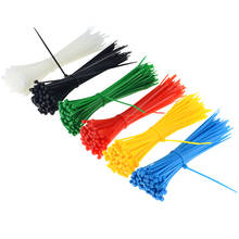 100 unidades/pacote cabo gravata 3*150 auto-travamento selo plástico colorido laço fio cabo zip 3x150mm largura 2.5mm comprimento 15 cm 2024 - compre barato