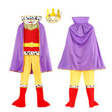 Disfraz de rey para niños, traje de caballero Medieval, vestido de lujo para fiesta de Halloween 2024 - compra barato