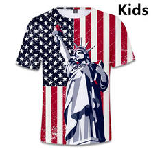 Camiseta para niños de 3 a 13 años, con estampado 3D de bandera nacional de Alemania, Rusia, Brasil, Estados Unidos, camisetas de dibujos animados para niños y niñas, ropa para niños 2024 - compra barato