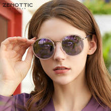 ZENOTTIC Acetate Round Sunglasses Women Coating Mirror Sun Glasses Driving Shades Anti-glare Goggles UV400 Protection Eyewear 2024 - buy cheap