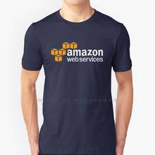 Веб-услуги (оранжево-белая), футболка из 100% чистого хлопка, веб-услуги Aws 2024 - купить недорого