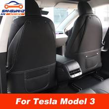 Car Seat Back Anti Kick Pad Protector for Tesla Model 3 Car Styling Modification Child Anti Dirty Leather Protector 2024 - buy cheap