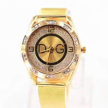 Reloj Mujer лидирующий бренд, женские часы с медведем, роскошные кварцевые часы с кристаллами, женские модные золотые часы с металлической сеткой, relogio 2024 - купить недорого