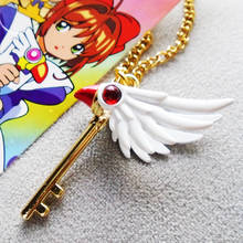 Anime cardcaptor sakura clow colar cosplay, acessórios de cosplay kinomoto sakura chaveiro de meninas presentes de halloween 2024 - compre barato