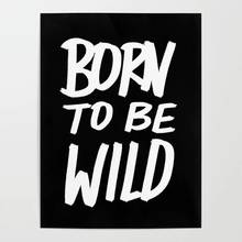 Canvas Hd Prints Pictures Letter Wall Artwork Painting Home Decoration Modular Minimalist Born to Be Wild Poster For Living Room 2024 - buy cheap