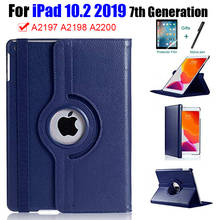 360 Rotating PU Leather Case for IPad 10.2'' 2019 Folio Tablet Cover Sand Holder Case for Ipad 7 7th Generation with Pen+Film 2024 - buy cheap