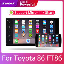 ZaiXi 7 HD 1080P IPS LCD экран Android 8 Core для Toyota 86 FT86 GT86 2012 ~ 2019 автомобильное радио BT 3G4G WIFI AUX USB GPS Navi 2024 - купить недорого